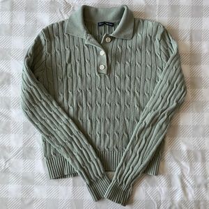 EUC Brandy Melville Polo Cable Knit Sweater